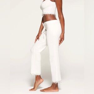 SKIMS by Kim Kardashian Mid Rise Ribbed Chandelier Pant Marble XS